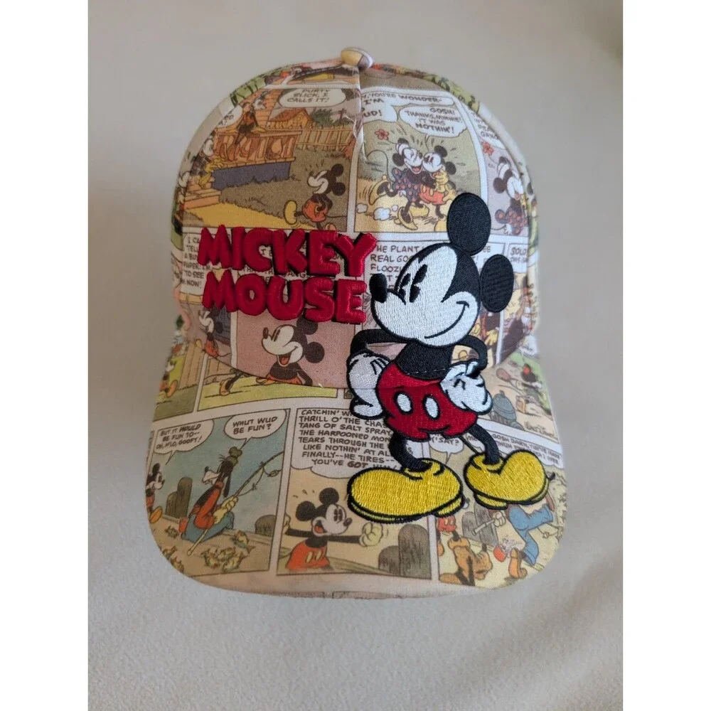 Disney Mickey Mouse Comic Strip Hat Adjustable Baseball Cap Adults Embroidered